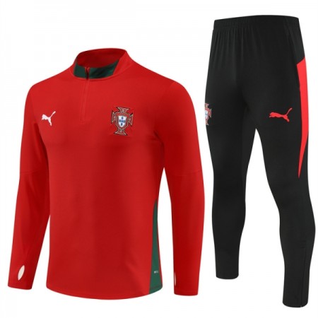 Portugal Sweatshirt Za Trening Četvrt Zip 2025-26 Crvena Portugal Sweatshirt Za Trening Četvrt Zip 2025-26 Crvena